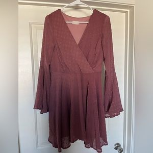 Altered State, size Large, wine/pink dress with raised polka dot details